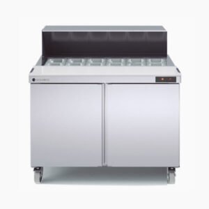 CORECO Sandwich Refrigerated Counter – 1228mm Wide, 0°C to +8°C, Stainless Steel Build