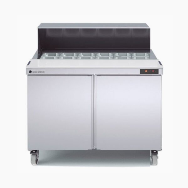 CORECO Sandwich Refrigerated Counter – 1228mm Wide, 0°C to +8°C, Stainless Steel Build