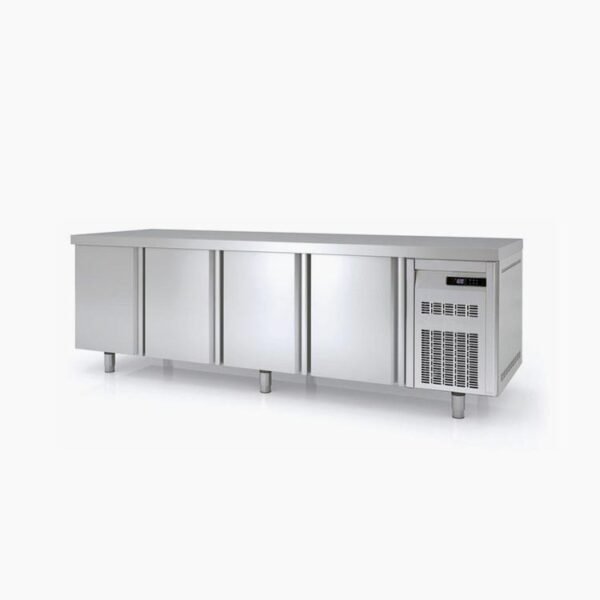 CORECO MRP-250P Refrigerated Counter with Back Splash – Stainless Steel Prep Station
