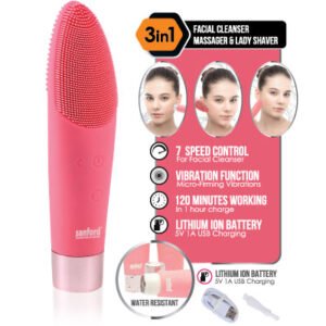SANFORD 3-in-1 Rechargeable Lady Shaver Electric Hair Removal with Precision Head