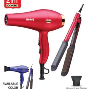 SANFORD 2-in-1 Hair Care Combo Professional Hair Straightener and Curler Kit