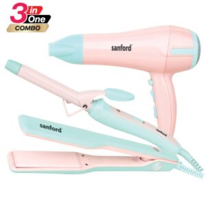 SANFORD 3-in-1 Hair Care Combo Versatile Styling Set for Straightening and Curling