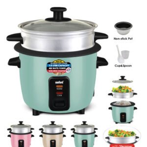 SANFORD 1.0L Rice Cooker with Single Button Operation and Steam Vent Lid
