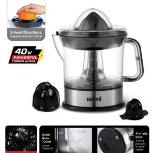 SANFORD 0.7L Citrus Juicer with Auto-Reverse and Pulp Control