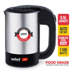 SANFORD 0.5L Mini Electric Kettle with Portable Design and Fast Heating