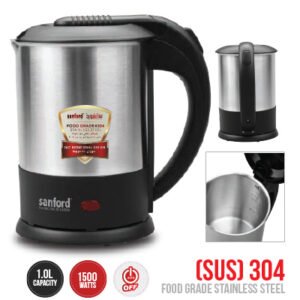 SANFORD 1.0L Electric Kettle with Fast Boil and Travel-Friendly Size