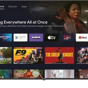 JVC 85-Inch 4K UHD QLED Google TV – Edgeless Design, Dolby Audio, Chrome cast Built-In, Bluetooth Voice Remote, 2025 Model LT-85NQ7145