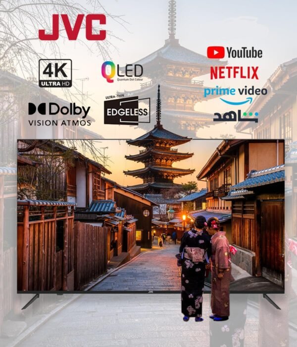 JVC 85-Inch 4K UHD QLED Google TV – Edgeless Design, Dolby Audio, Chrome cast Built-In, Bluetooth Voice Remote, 2025 Model LT-85NQ7145 - Image 2