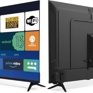 Videocon 43-Inch Full HD Smart TV – Android 14, Google Assistant, Bezel-Less Design, Chrome cast, Bluetooth/Wi-Fi, 3x HDMI, 2x USB, Model E43EL1100