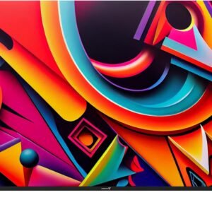 Videocon 85-Inch Edgeless QLED 4K UHD Smart TV – Official Google TV, Dolby Audio, Chrome cast Built-In, Bluetooth, “Hey Google” Voice Remote, Model E85QLGT1100