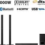 Sony 5.1ch Dolby Audio Home Theater System with 1000W Output, Tallboy Rear Speakers, HDMI ARC, Bluetooth – Black (HT-S700RF)