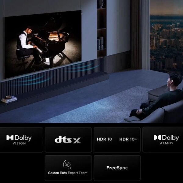 TCL 85-Inch QLED 4K UHD HDR Smart TV, Google TV, HDR10+, Dolby Vision, AiPQ Pro Processor, Dolby Atmos, ONKYO 2.1 Hi-Fi System, 144Hz Native Refresh Rate, HDMI 2.1, Bluetooth 5.4, WiFi 5, Slim Uni-body Design (85P8K, 2025 Model) - Image 5