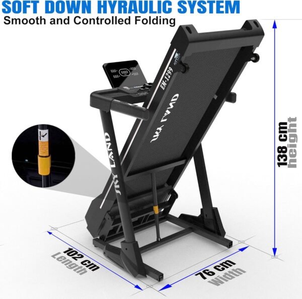 Sky Land Foldable Treadmill With Auto Incline, Bluetooth, 3.0HP Motor, App Compatibility And Display - Image 5