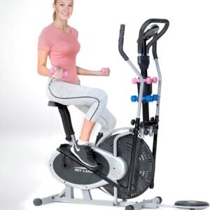 Sky Land 4-in-1 Orbitrac Elliptical Trainer With Barbell, Twister, And Spin Bike Combination