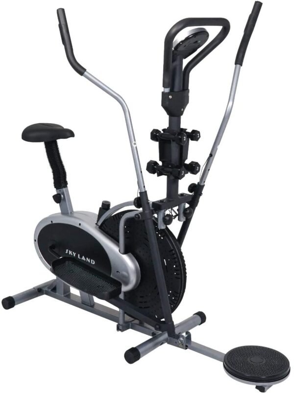 Sky Land 4-in-1 Orbitrac Elliptical Trainer With Barbell, Twister, And Spin Bike Combination - Image 4