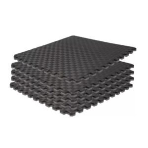 Sky Land 1pc High Density EVA Interlocking Foam Mat – Black Gray Reversible Protective Pad