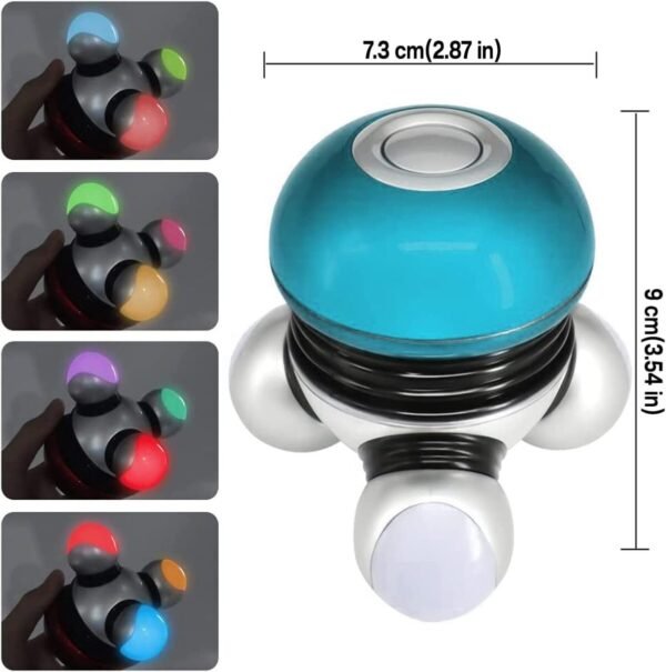 Sky Land Handheld Mini Massager With Colored Light – Blue Portable Massager For Whole Body - Image 2