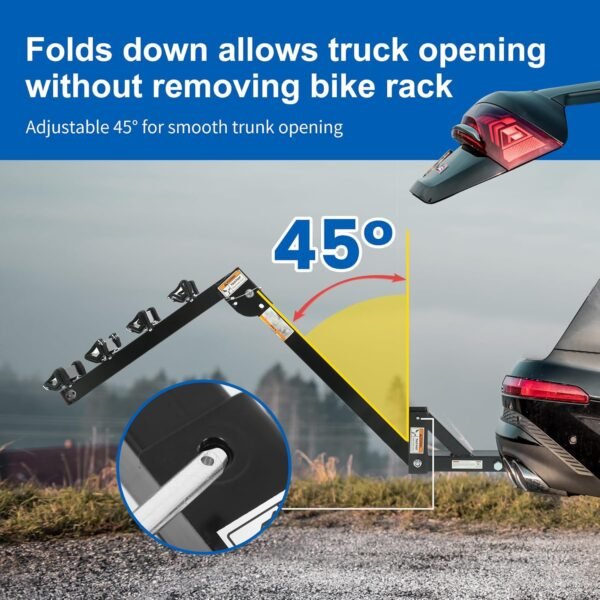 Maxxhaul Hitch Mount 4-Bike Rack For SUV, Cars, Trucks Or Minivans – Heavy Duty Black - Image 7