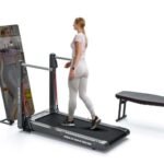 Sky Land Multi-Purpose Gym System With Bench, Mirror, Shelf And Compact Treadmill