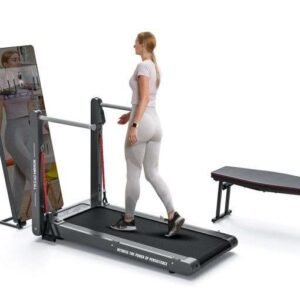 Sky Land Multi-Purpose Gym System With Bench, Mirror, Shelf And Compact Treadmill